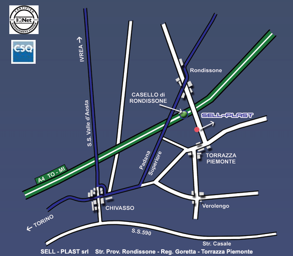 Sell-Plast Enlarged Road Map